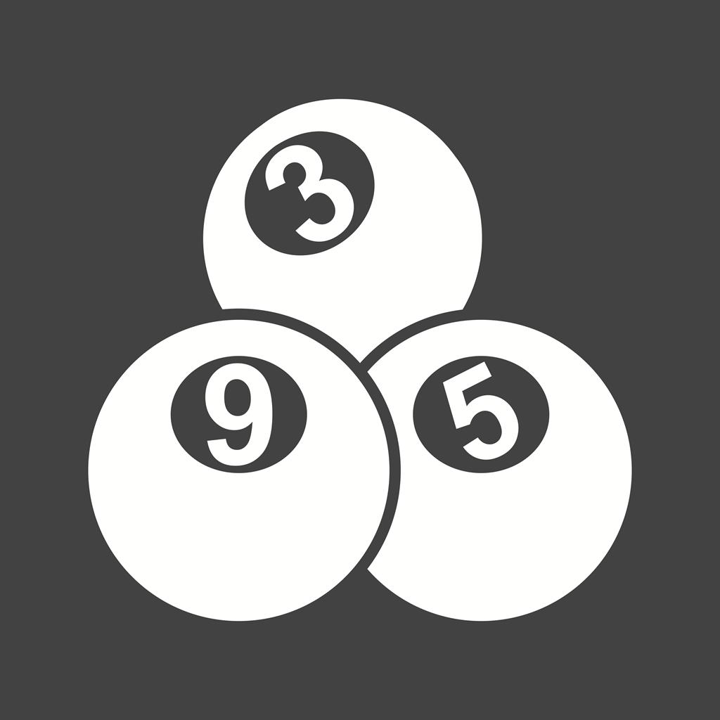 Snooker Balls Glyph Inverted Icon