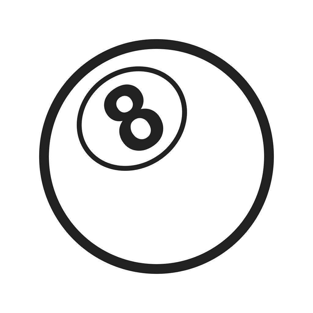 Eight Ball Line Icon