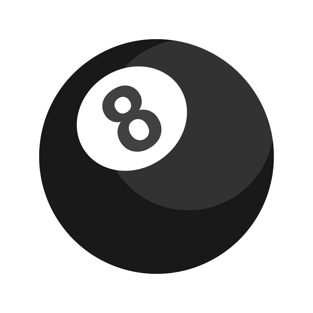 Eight Ball Greyscale Icon