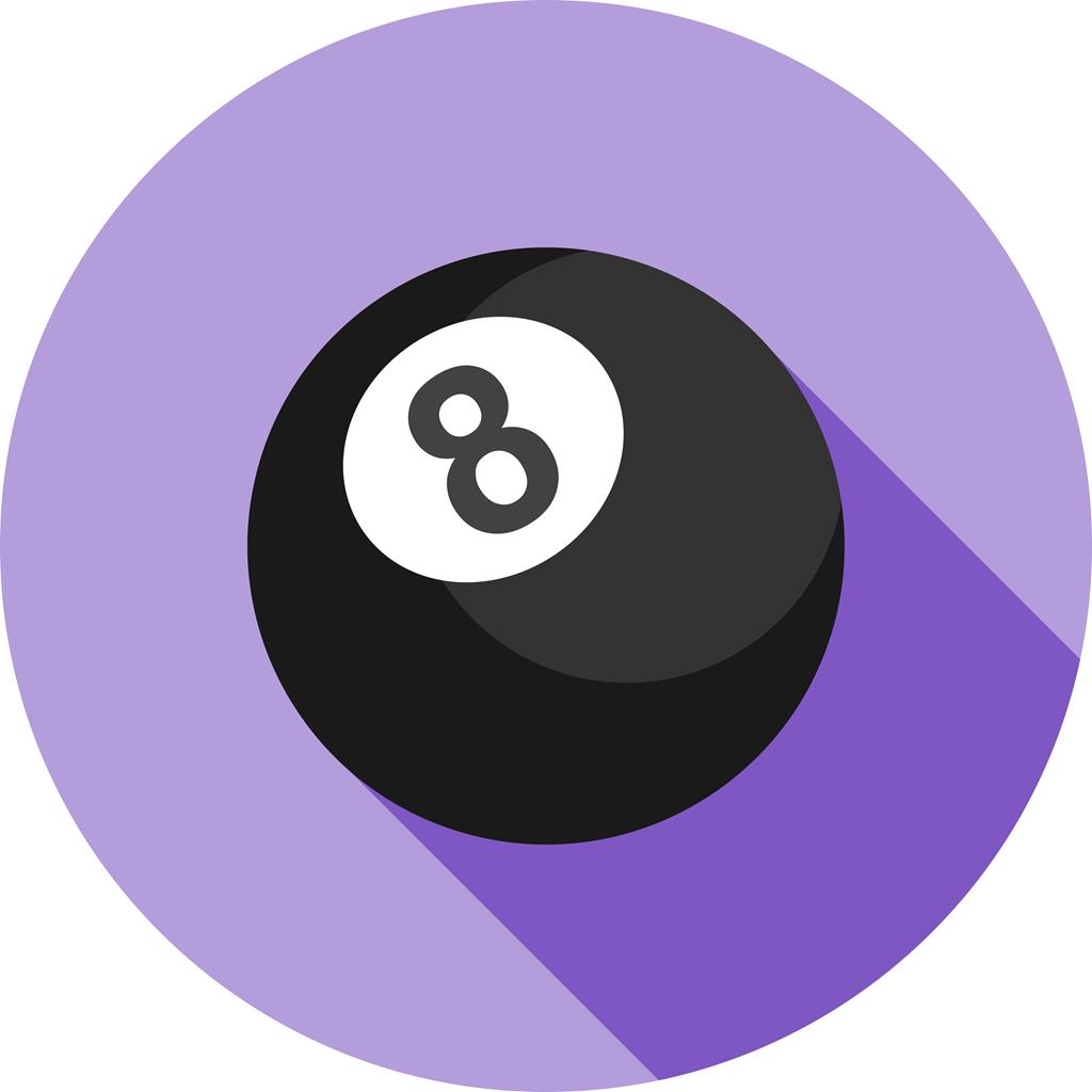 Eight Ball Flat Shadowed Icon