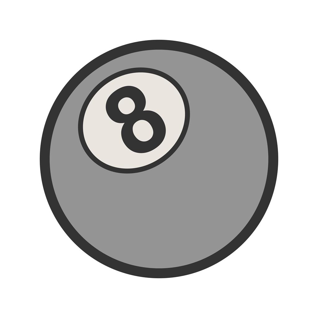 Eight Ball Line Filled Icon