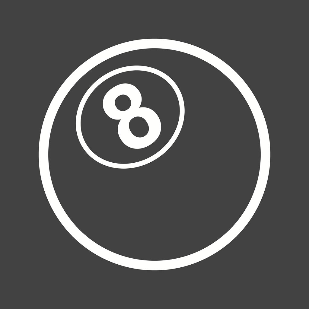 Eight Ball Line Inverted Icon