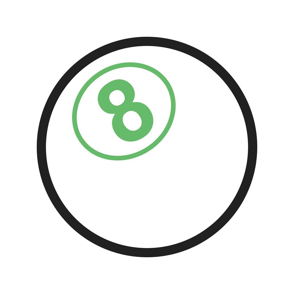 Eight Ball Line Green Black Icon