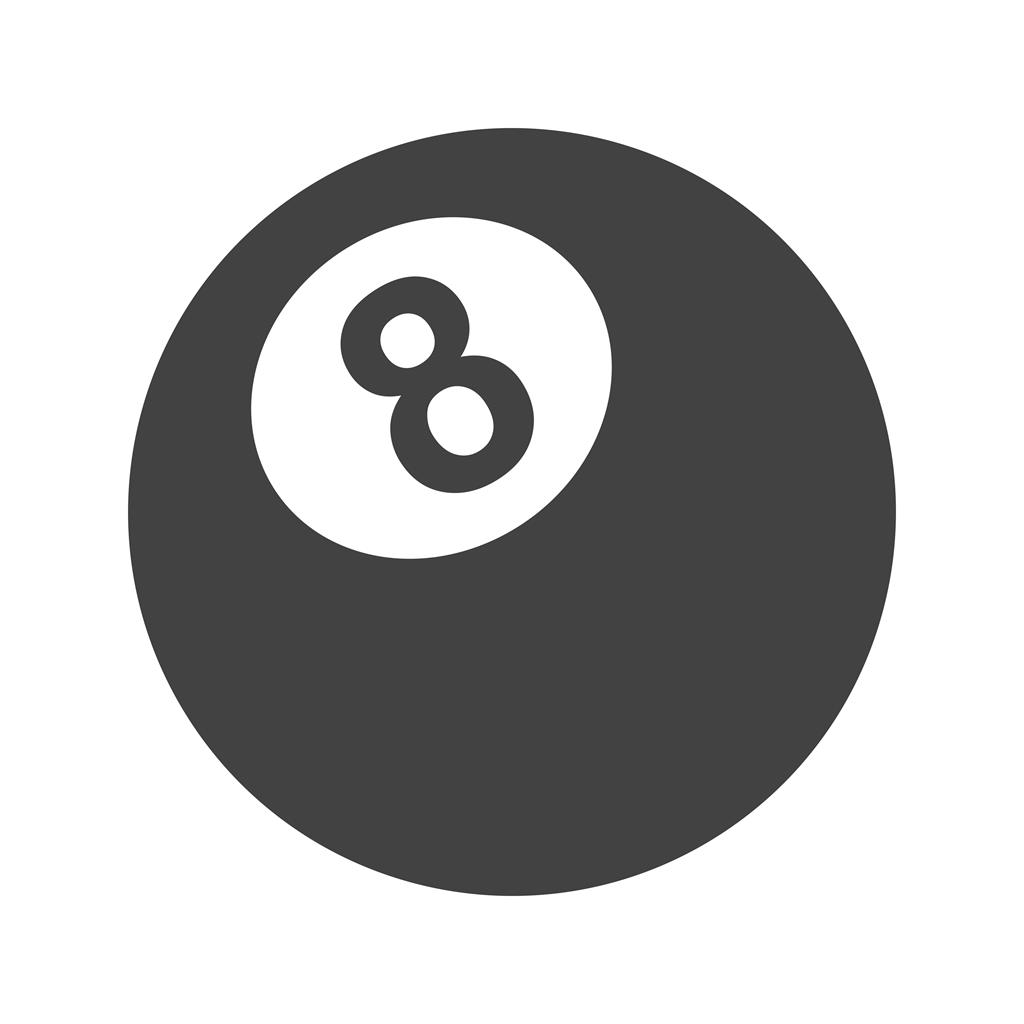 Eight Ball Glyph Icon