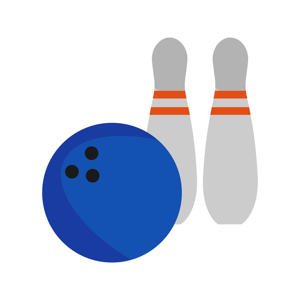 Bowling Flat Multicolor Icon