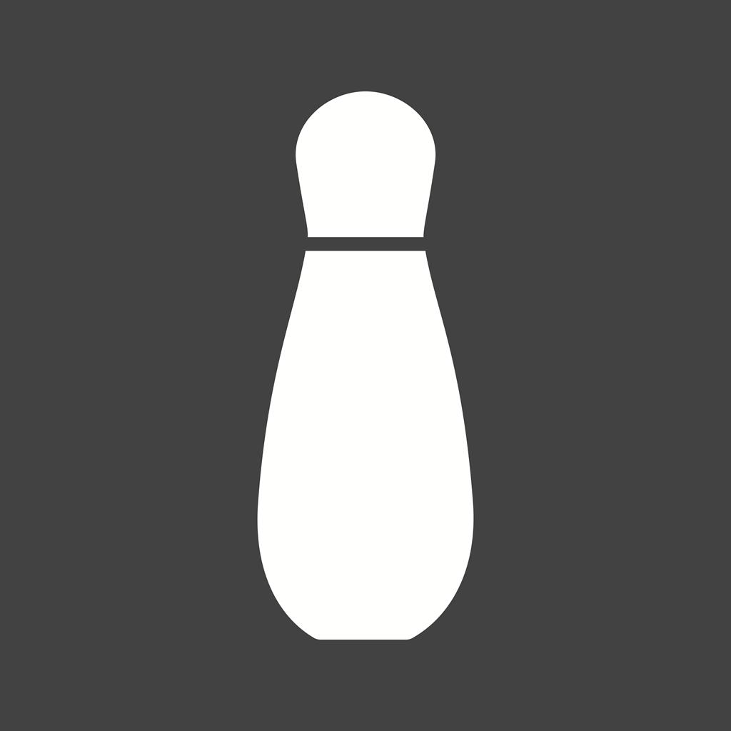 Bowling Pin Glyph Inverted Icon