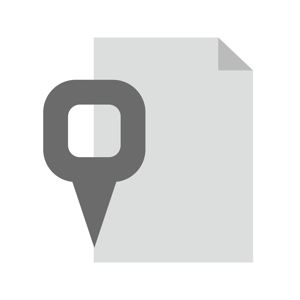 Document Location Greyscale Icon