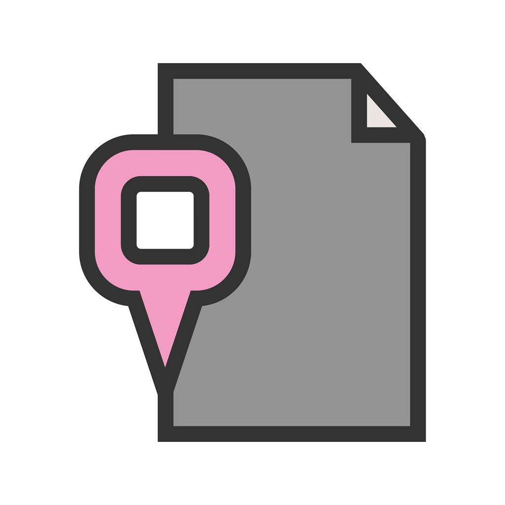 Document Location Line Filled Icon