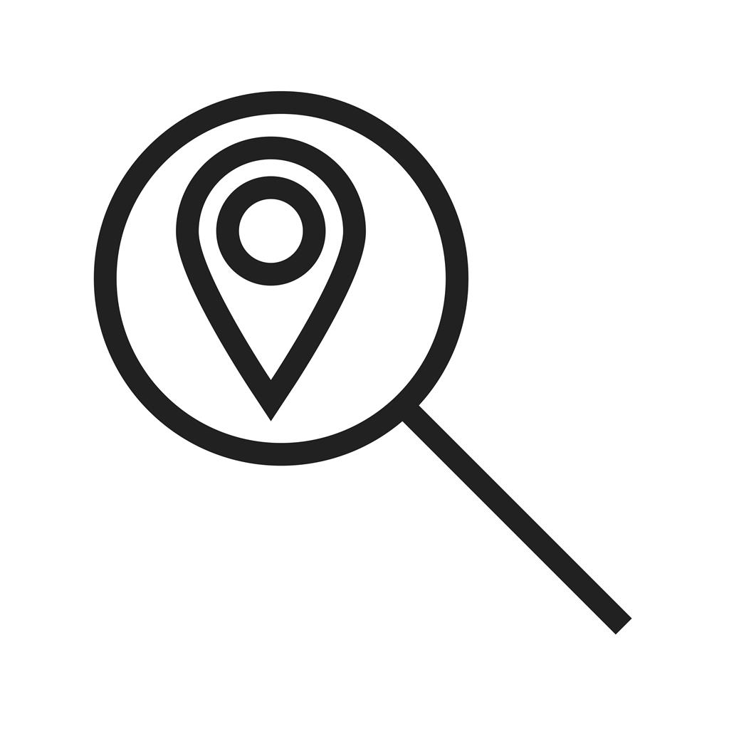 Find Location Line Icon
