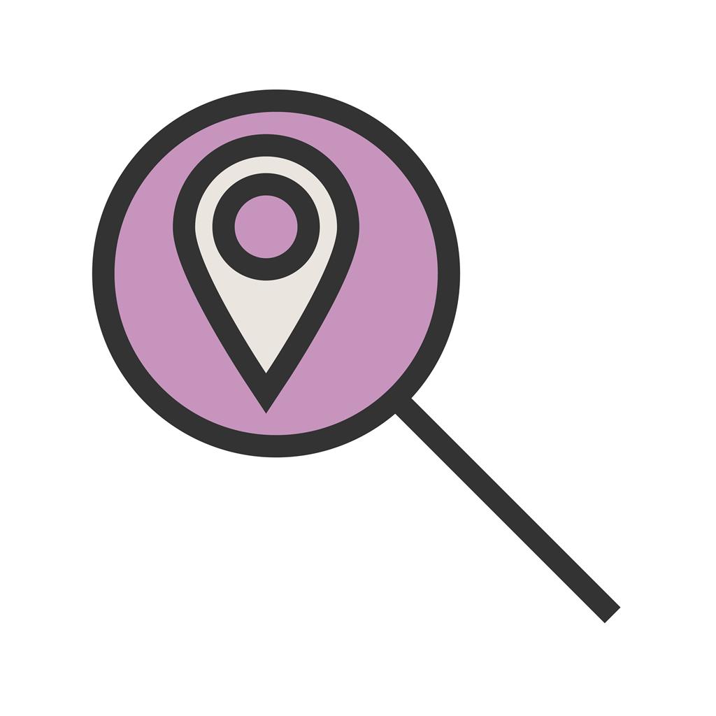 Find Location Line Filled Icon