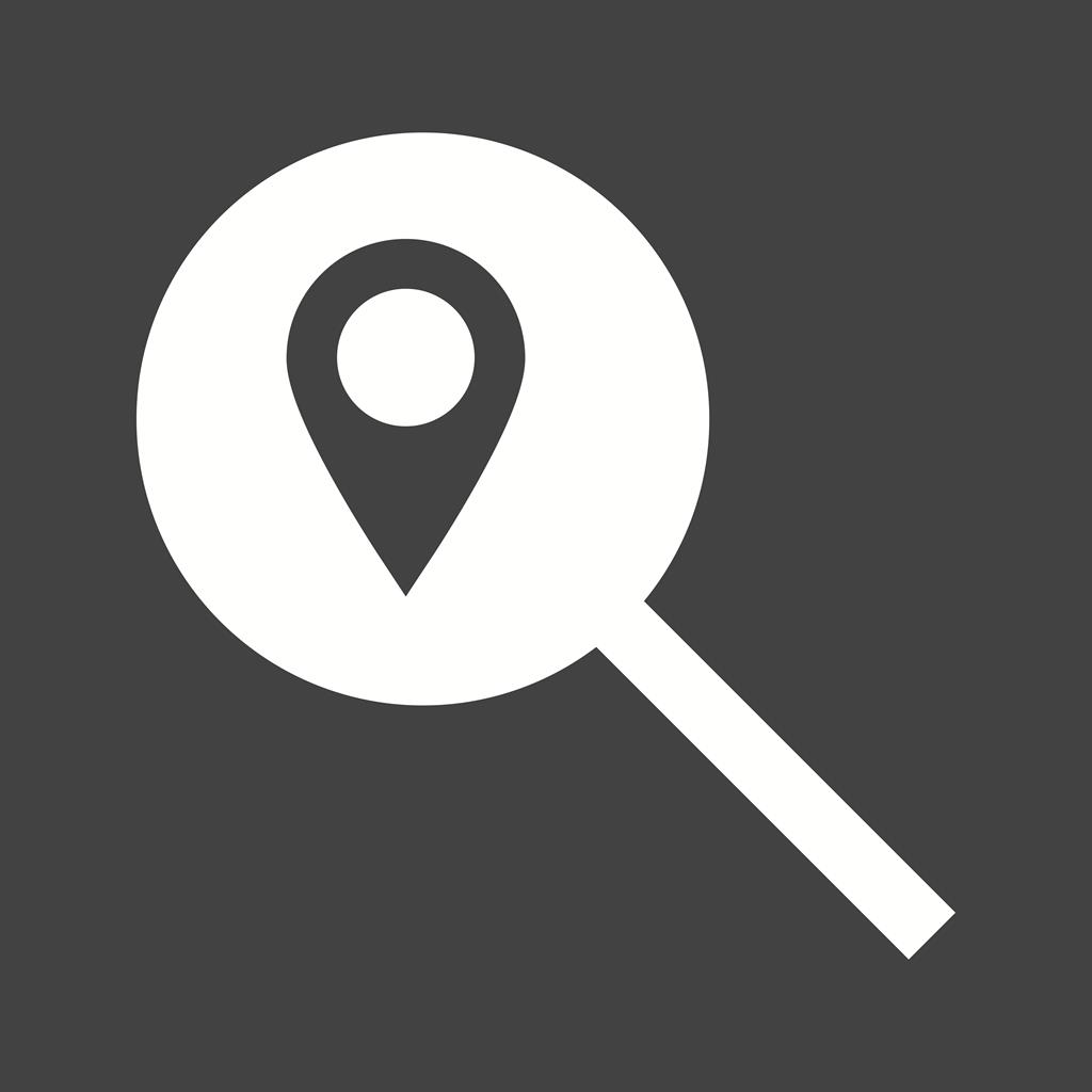 Find Location Glyph Inverted Icon