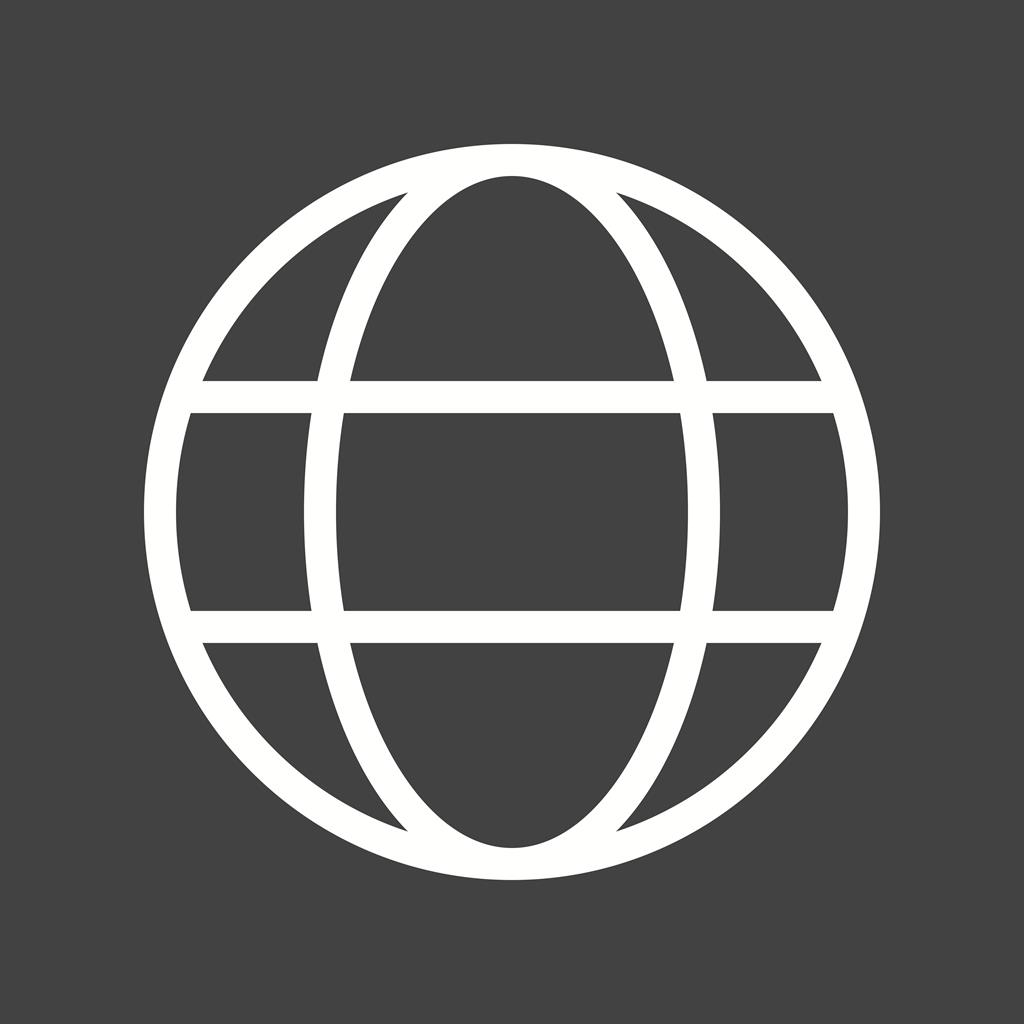 Globe II Line Inverted Icon