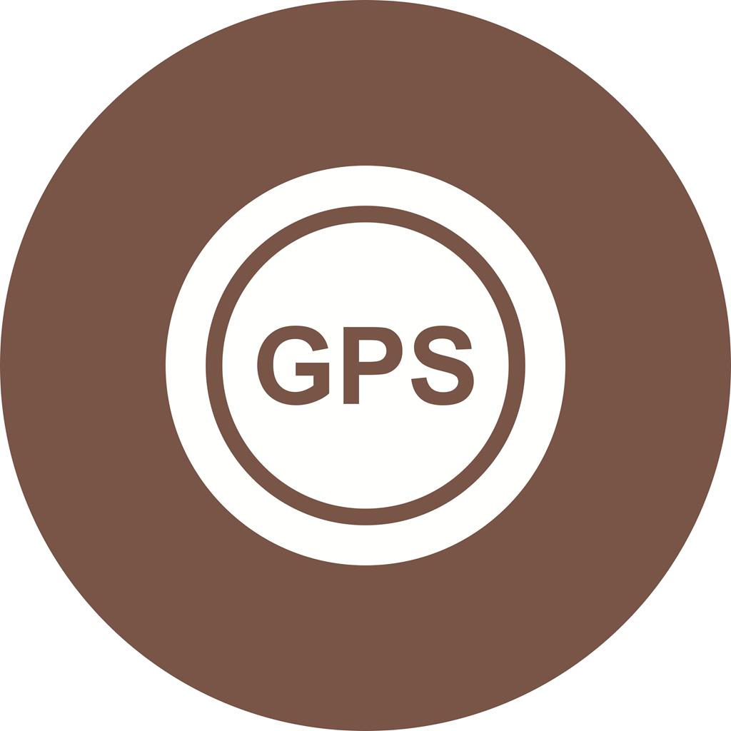 GPS I Flat Round Icon