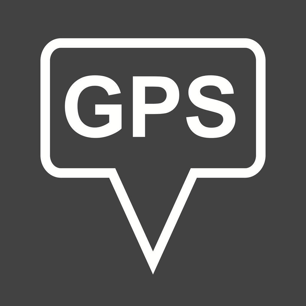 GPS II Line Inverted Icon