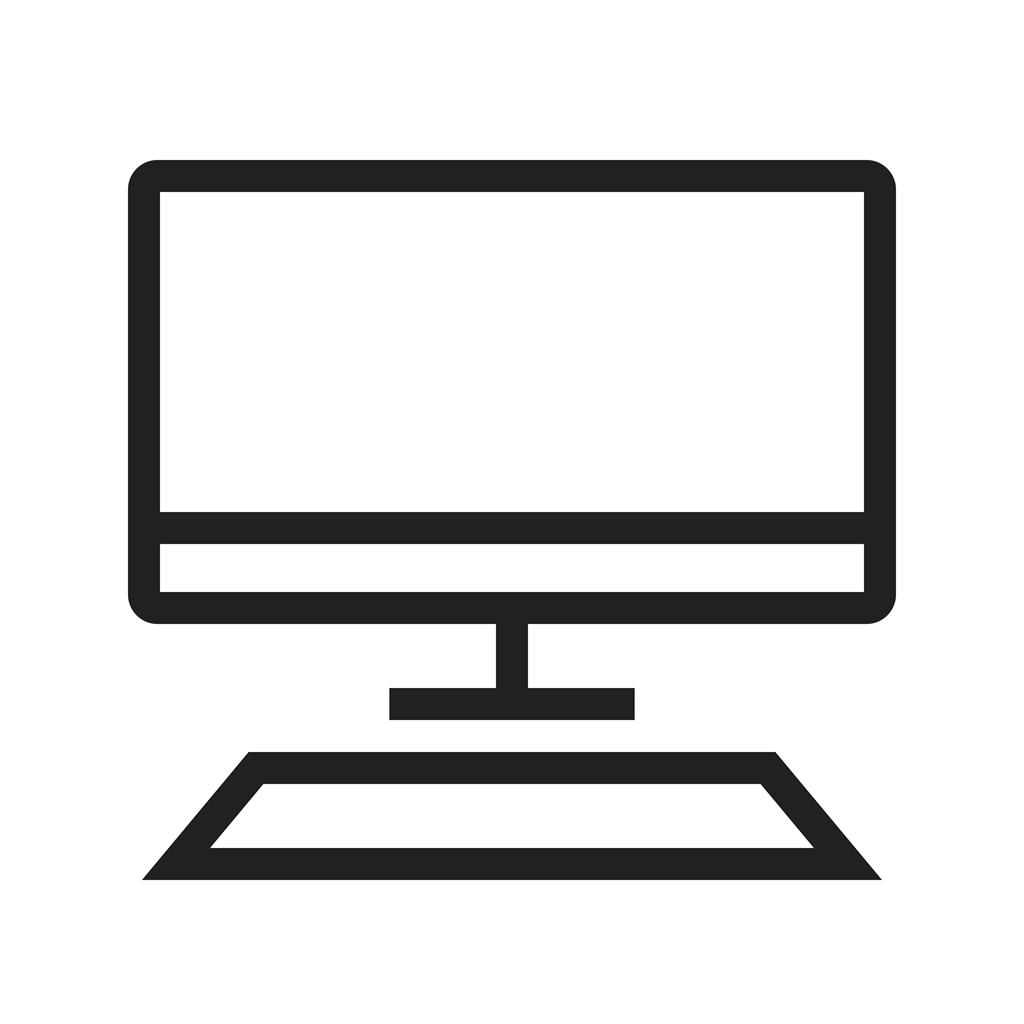 Desktop Line Icon - IconBunny