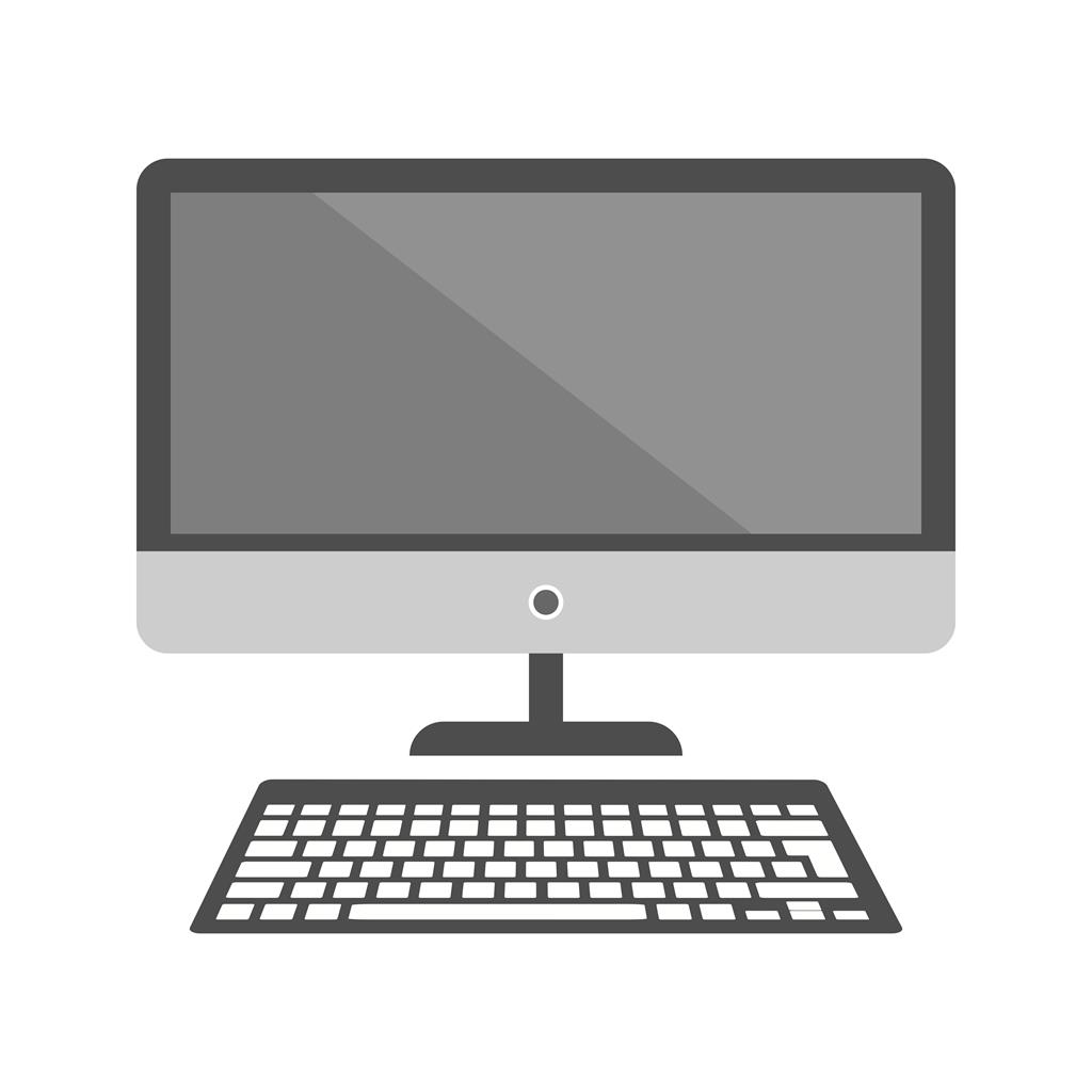 Desktop Greyscale Icon - IconBunny
