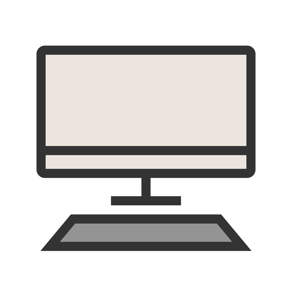 Desktop Line Filled Icon - IconBunny