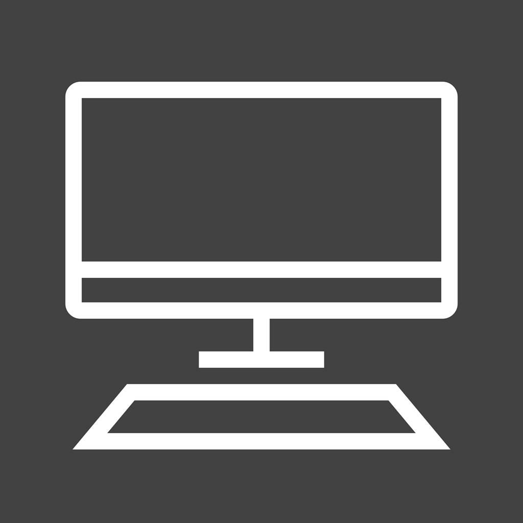 Desktop Line Inverted Icon - IconBunny
