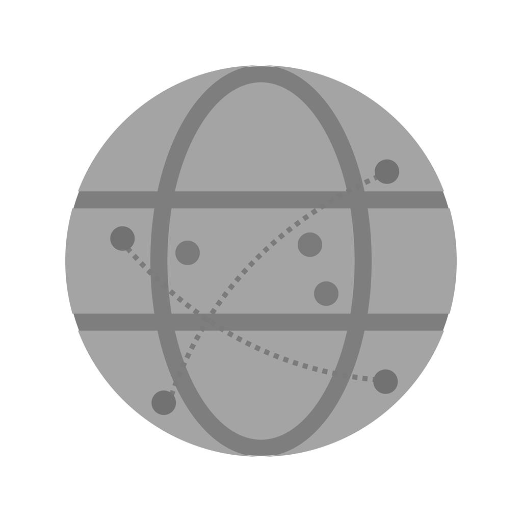 Locations Marked on Earth Greyscale Icon