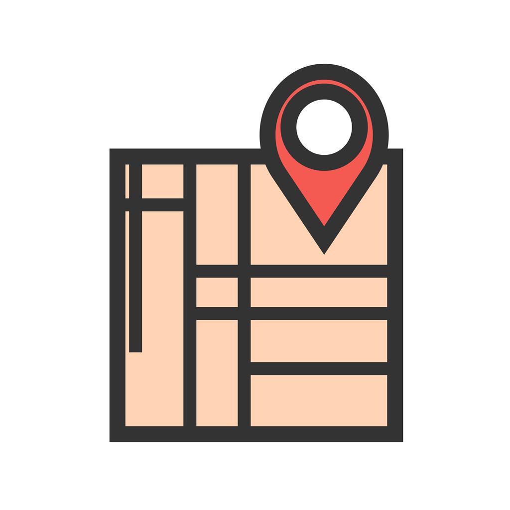 Marked Destination Line Filled Icon