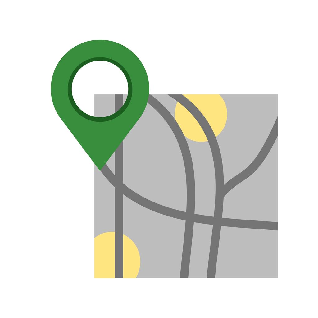 Marked on Map Flat Multicolor Icon