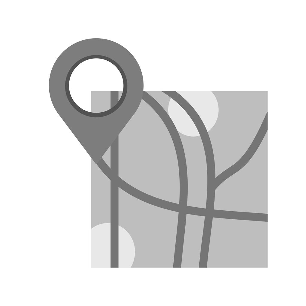 Marked on Map Greyscale Icon
