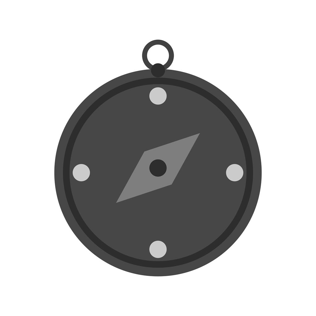 Compass Pointing East Greyscale Icon
