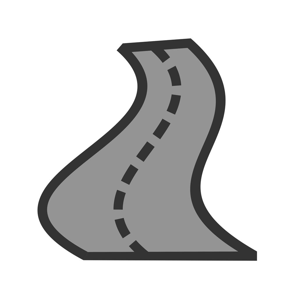Road Line Filled Icon