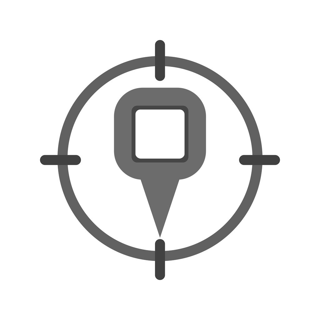 Target Location I Greyscale Icon
