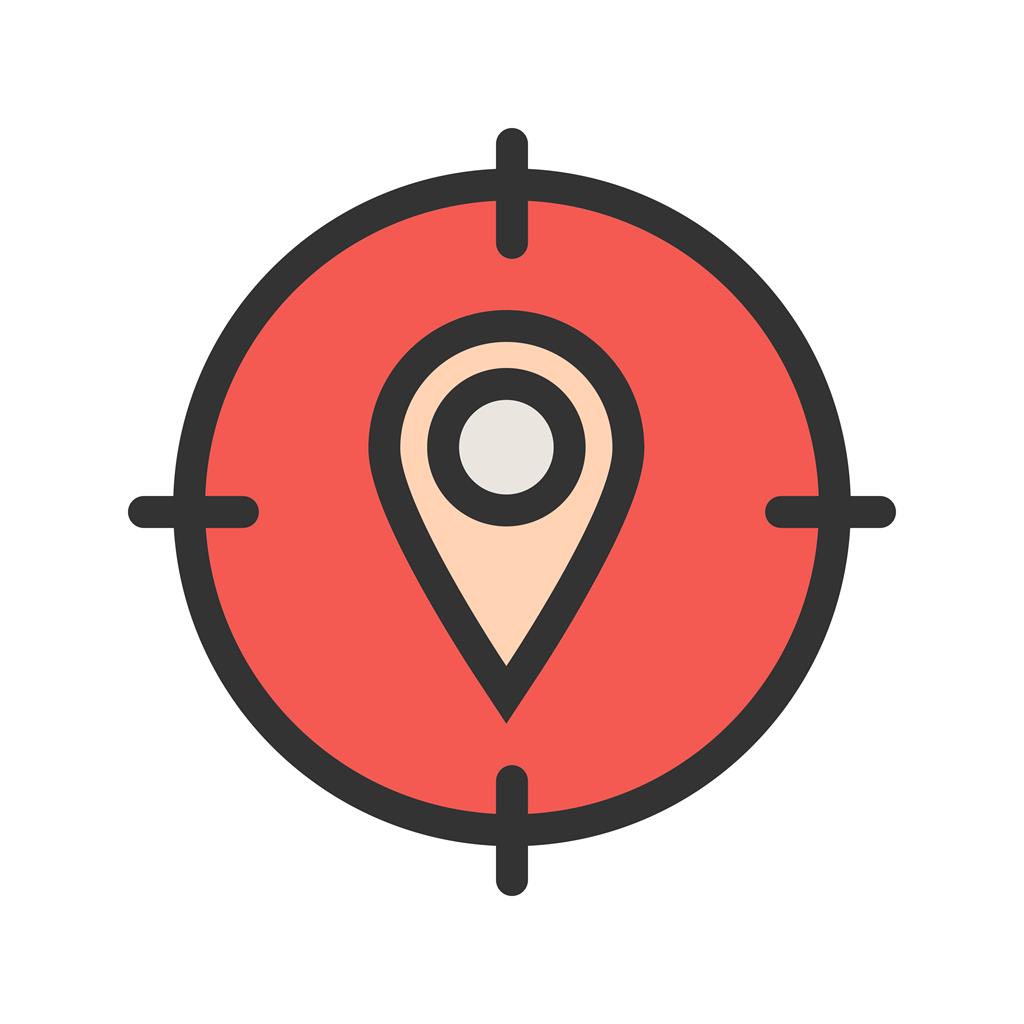 Target Location I Line Filled Icon