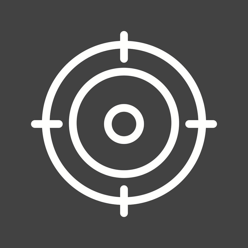 Target Location II Line Inverted Icon