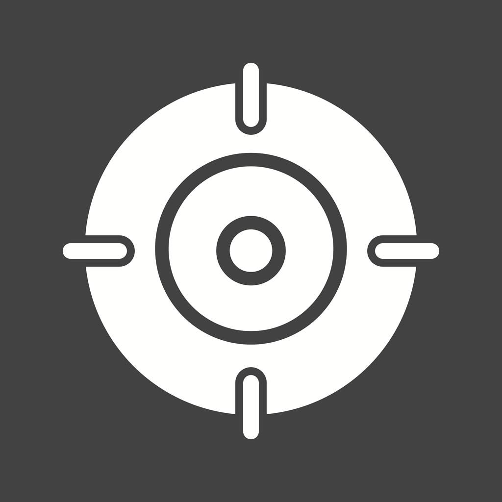 Target Location II Glyph Inverted Icon