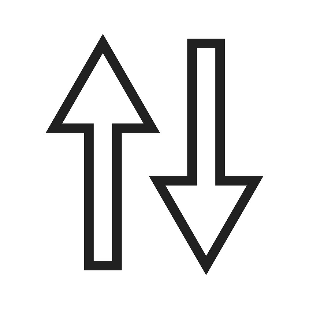 Two Way Road Line Icon