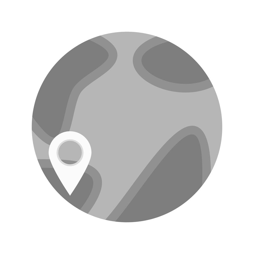 World Location Greyscale Icon