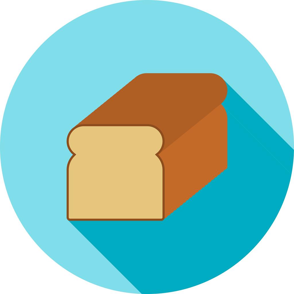Bread Flat Shadowed Icon