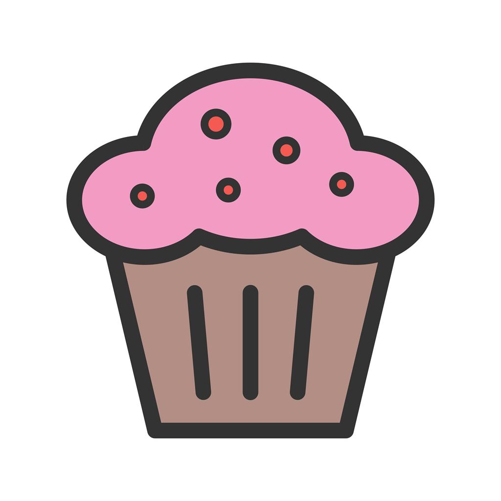 Muffin Line Filled Icon