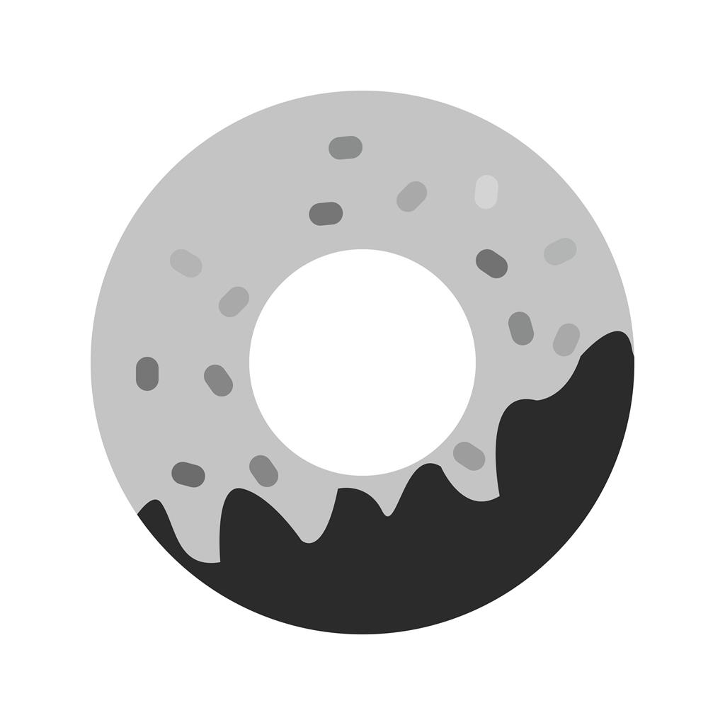 Doughnut Greyscale Icon