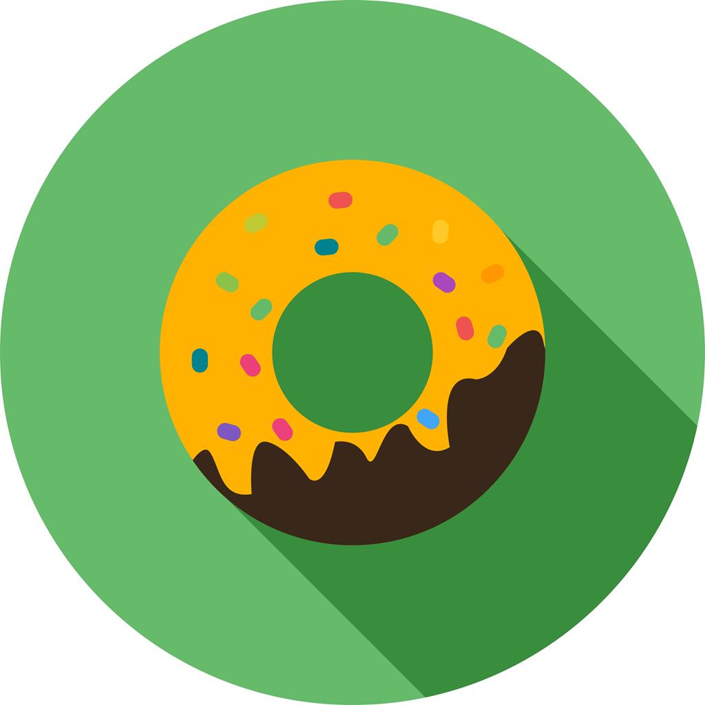 Doughnut Flat Shadowed Icon