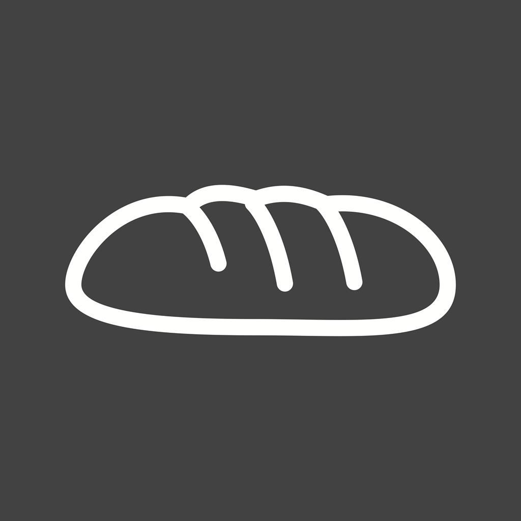 Loaf of Bread Line Inverted Icon