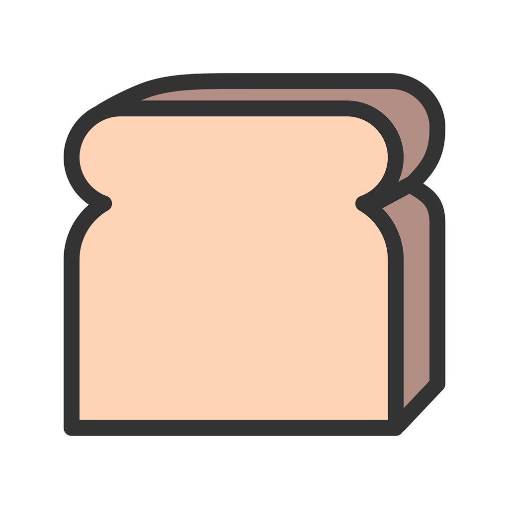 Slice of Bread Line Filled Icon