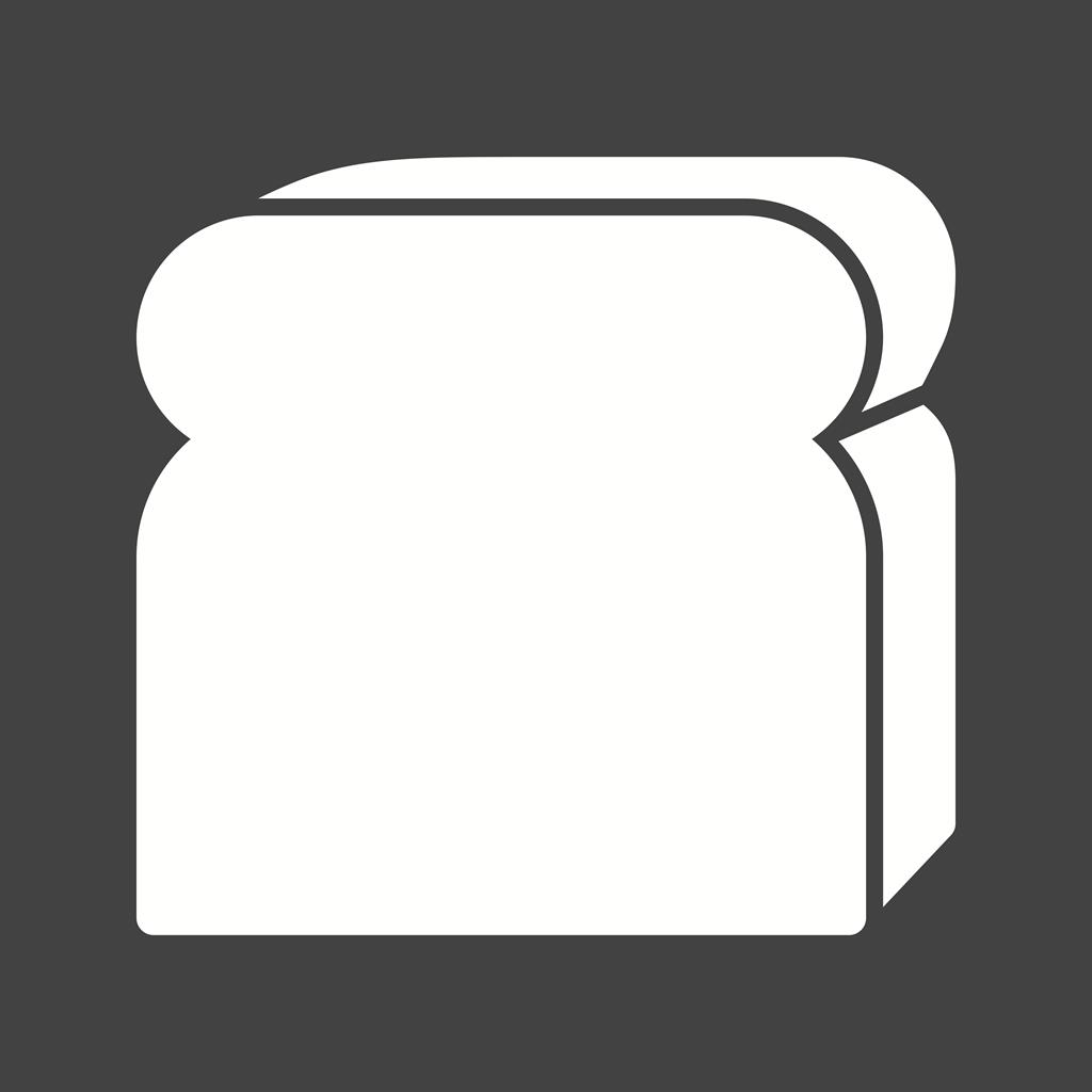 Slice of Bread Glyph Inverted Icon