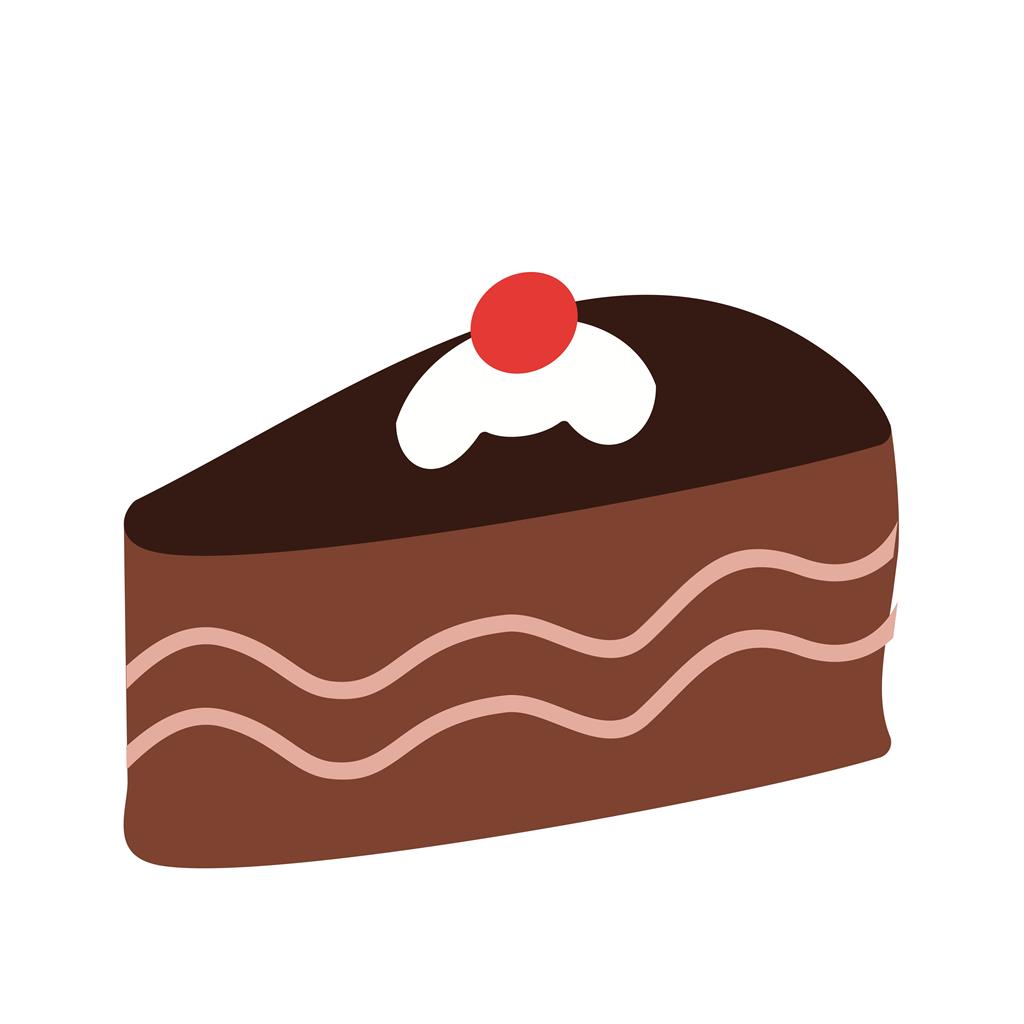 Slice of Cake I Flat Multicolor Icon