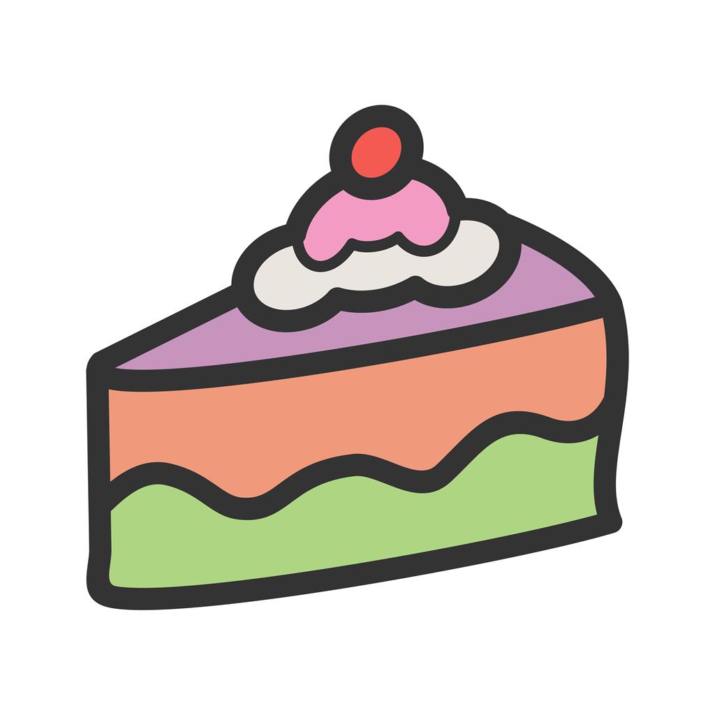 Slice of Cake I Line Filled Icon