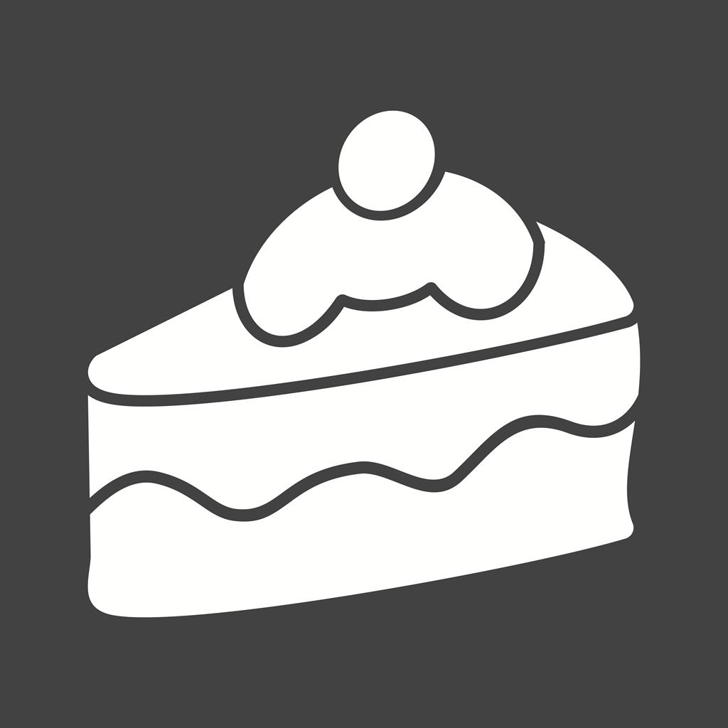 Slice of Cake I Glyph Inverted Icon