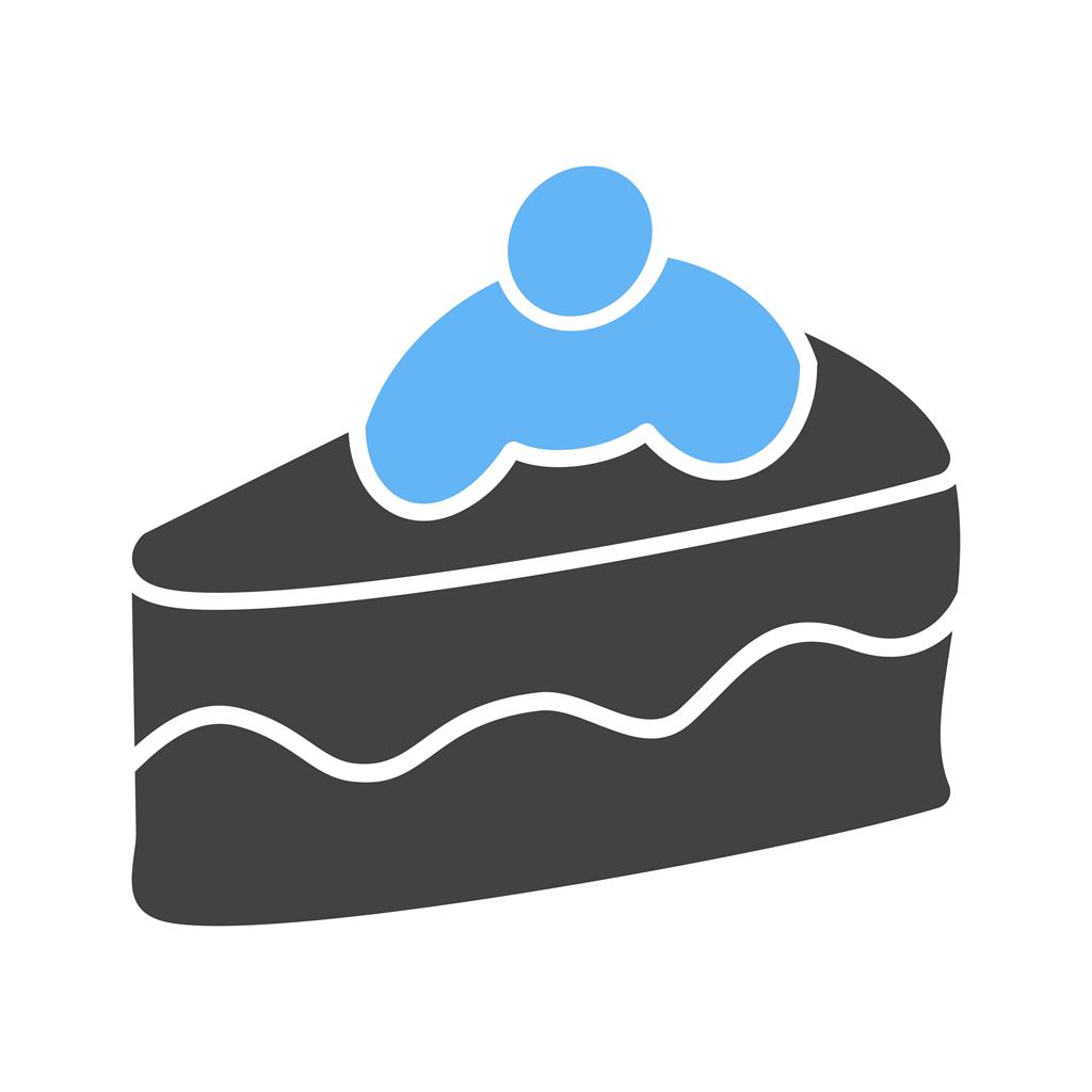 Slice of Cake I Blue Black Icon