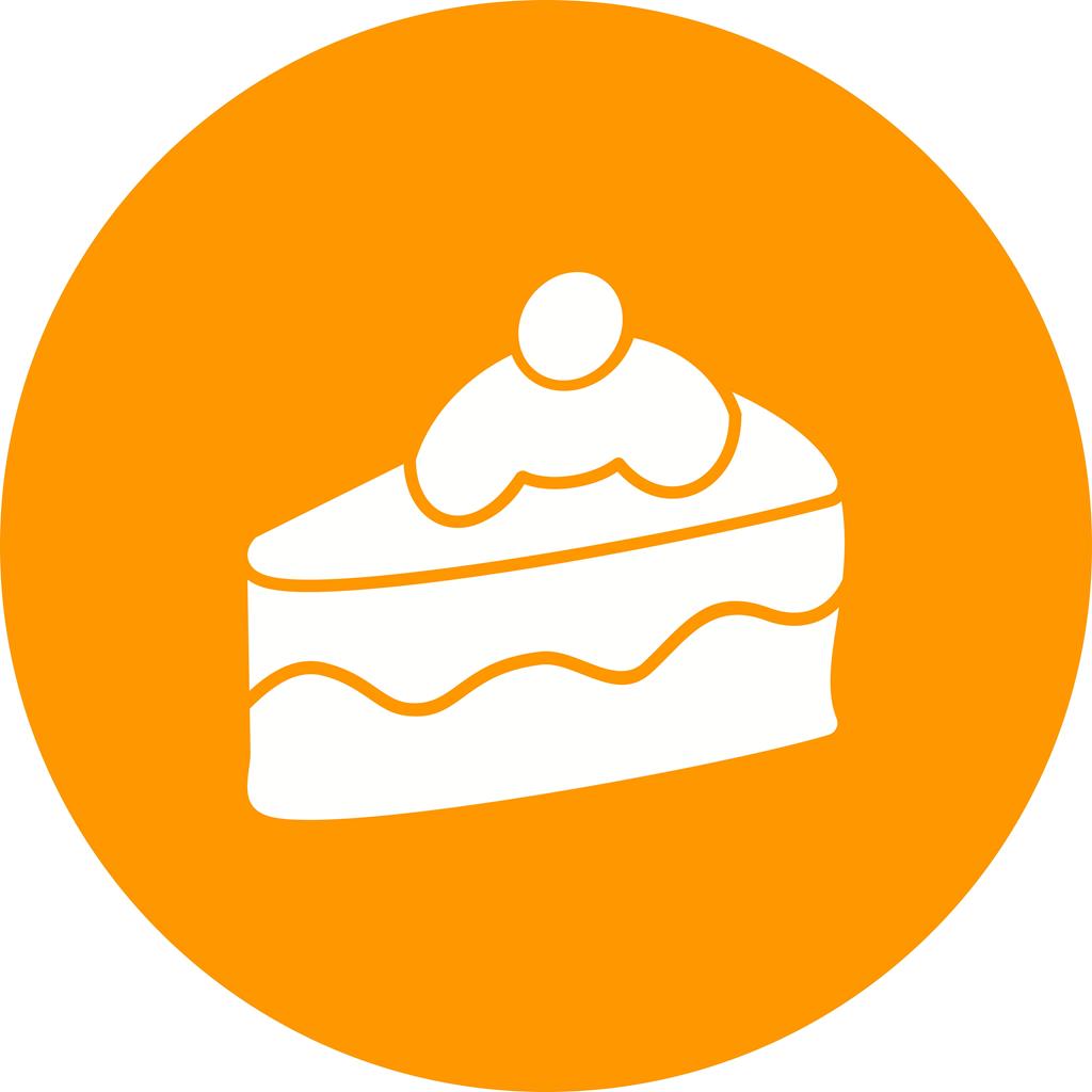 Slice of Cake I Flat Round Icon