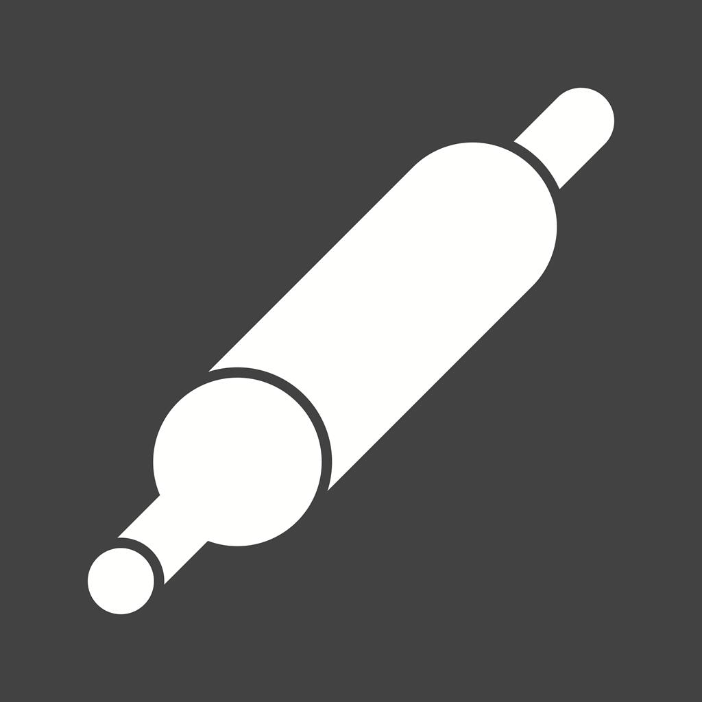 Rolling Pin Glyph Inverted Icon