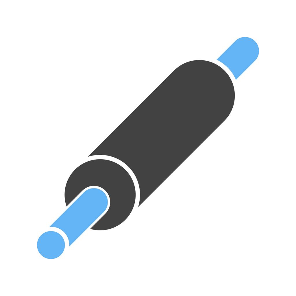 Rolling Pin Blue Black Icon