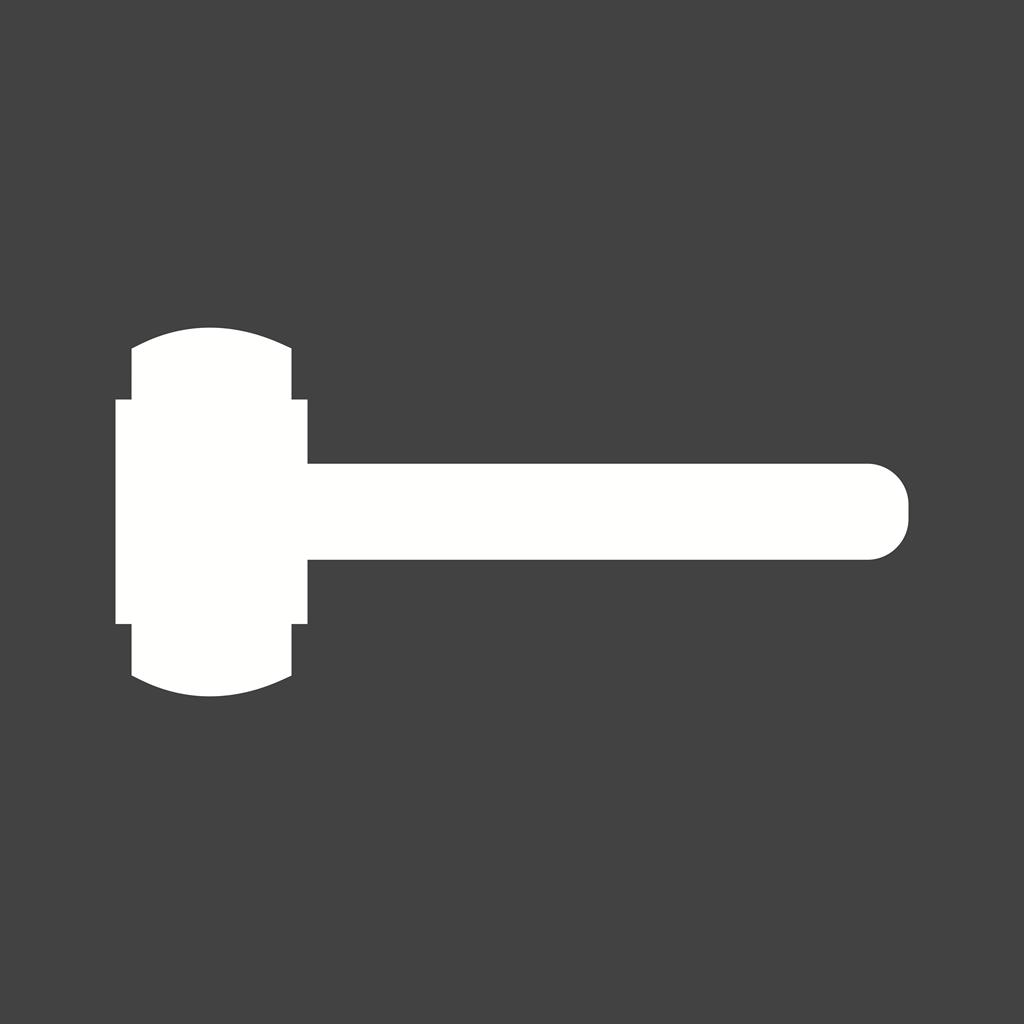 Sledge hammer Glyph Inverted Icon - IconBunny