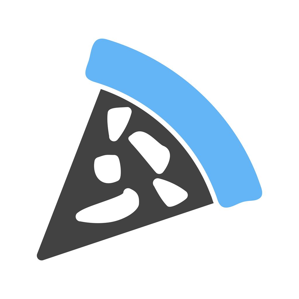 Slice of Pizza Blue Black Icon
